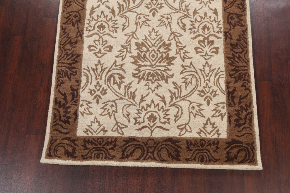 Floral Oriental Area Rug Wool Hand-tufted Traditional Carpet 5x8