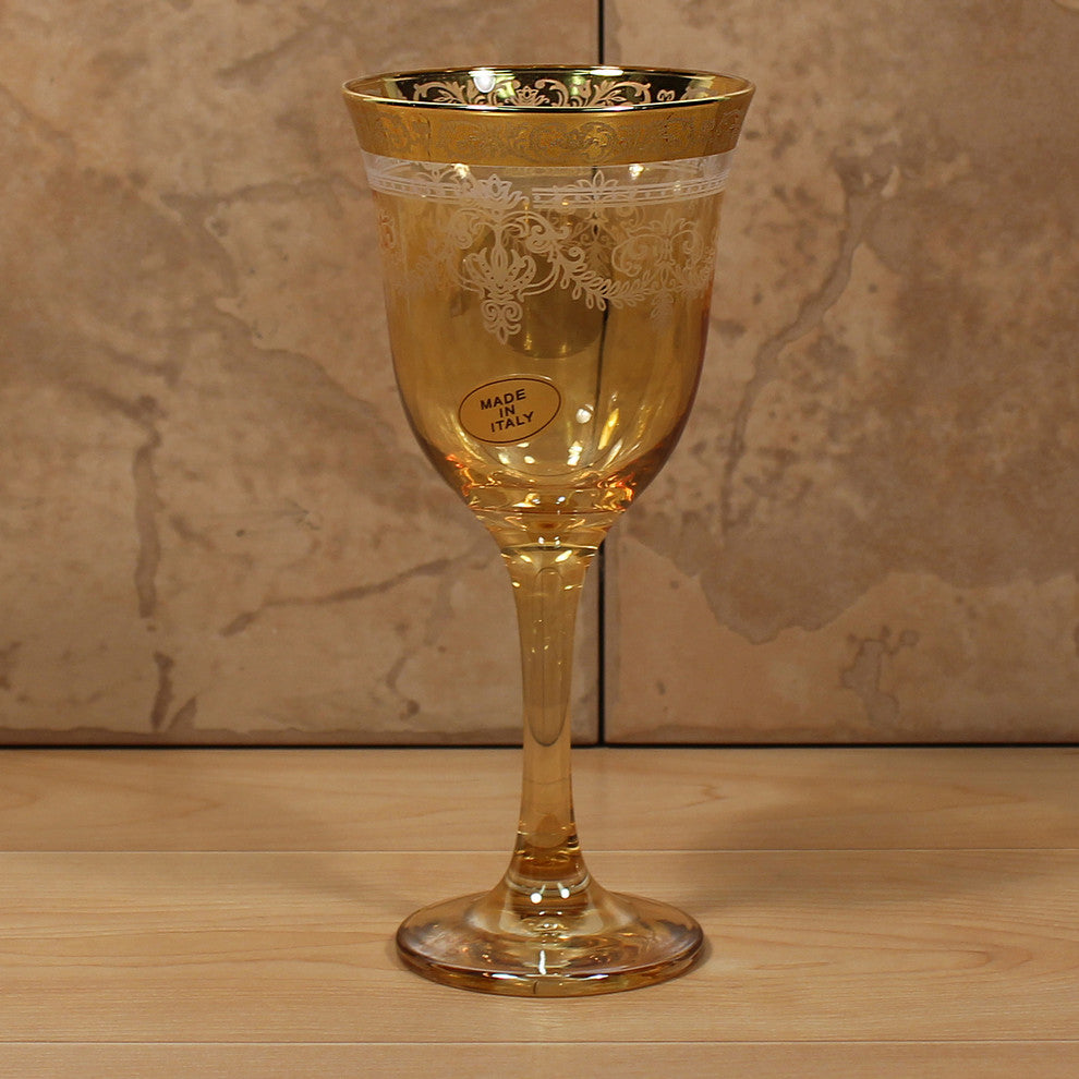 Set of 6 Goblets, Royal Corona Designs, Amber