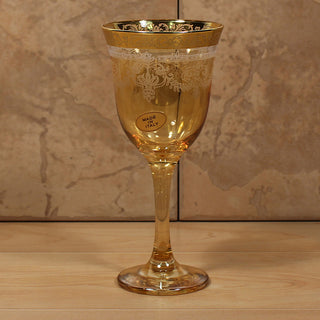 Set of 6 Goblets, Royal Corona Designs, Amber