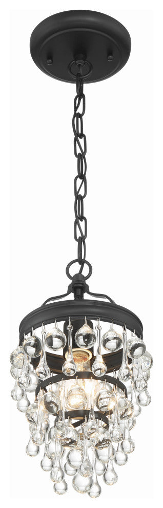 CRYSTORAMA Calypso 1 Light Matte Black Mini Chandelier