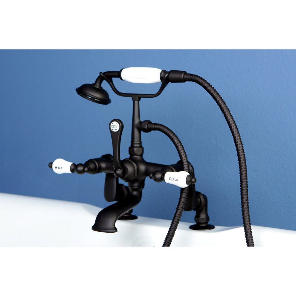 Kingston Brass Adjustable Center Deck Mount Tub Faucet, Oil Rubbed Bronze