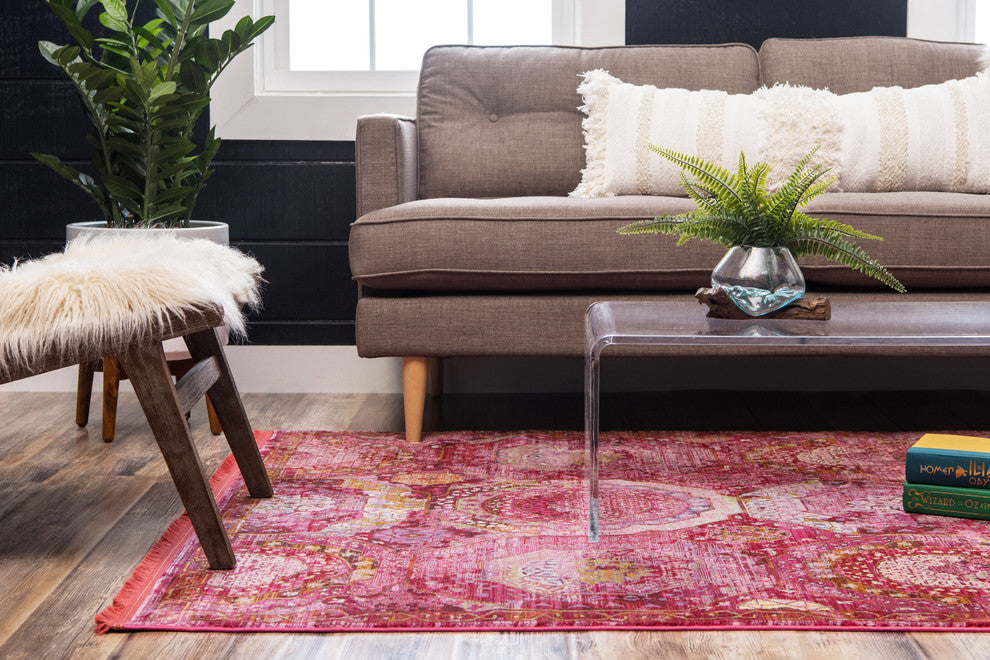 Unique Loom Pink Baracoa Coppelia 2' 2 x 3' 0 Area Rug