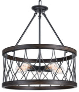 Amazon 5 Light Drum Shade Chandelier With Gun Metal Finish