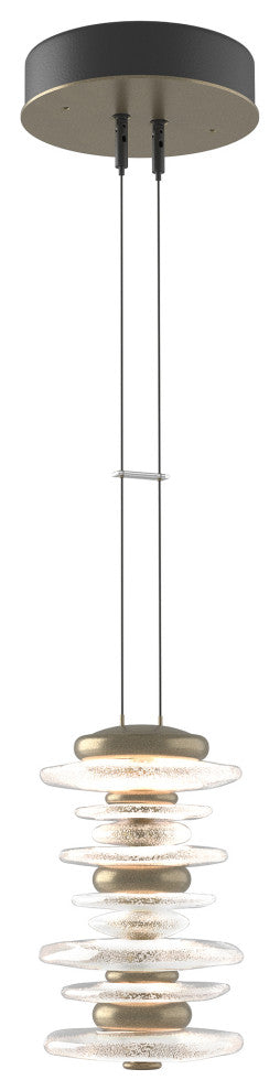 Cairn Large Mini Pendant, Soft Gold Finish, Standard Overall Height