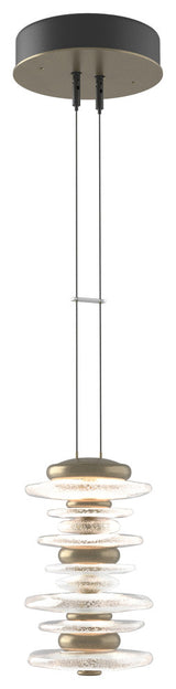 Cairn Large Mini Pendant, Soft Gold Finish, Standard Overall Height