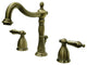 Kingston Brass Widespread Bathroom Faucet With Brass Pop-Up, Antique Brass