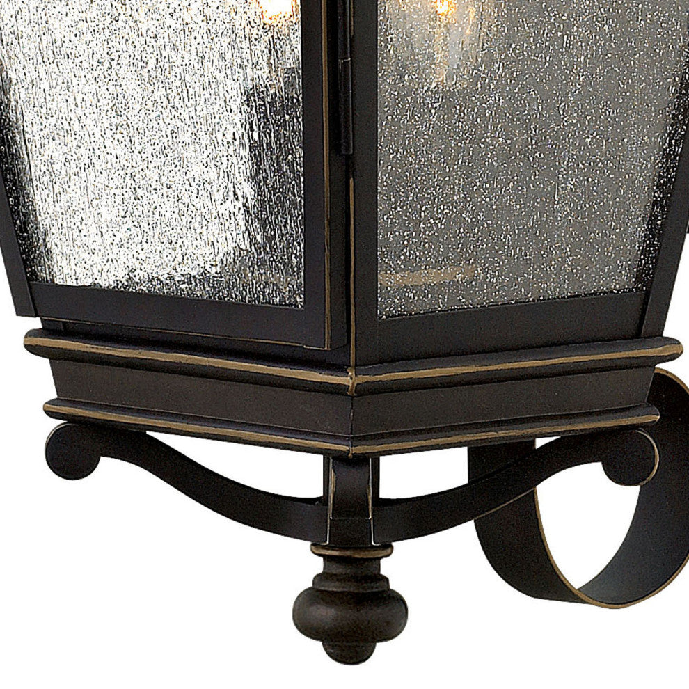 Hinkley Lincoln Large Wall Mount Lantern, Oil Rubbed Bronze