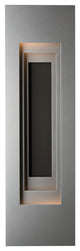 Procession Small Outdoor Sconce, Coastal Burnished Steel, Coastal Black Accent