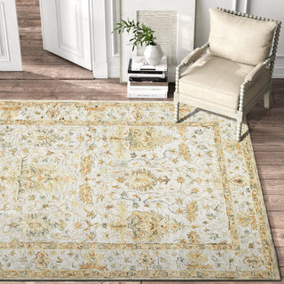 Ox Bay Vin Mel Abstract Hand-Tufted Area Rug, Silver/Tan, 9' x 12'