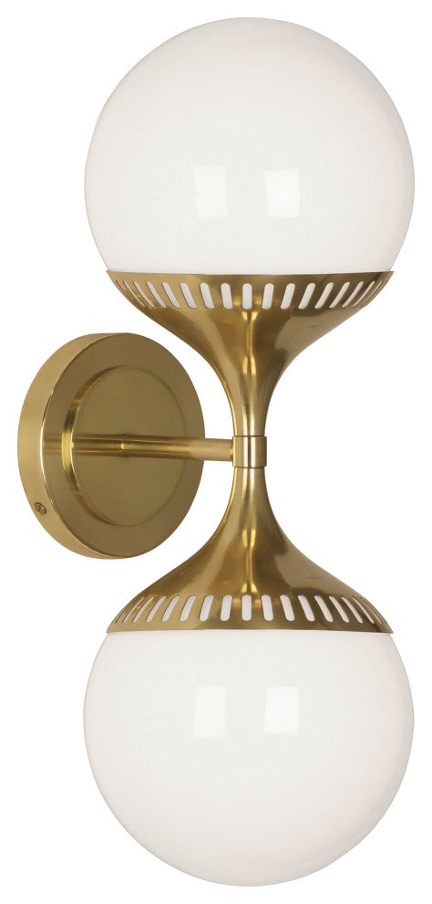 Rio End-on-End Sconce, Brass