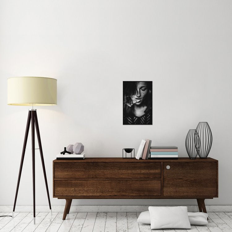 "Smokey" Framed Canvas Giclee by Yannick Desmet, 16x23"