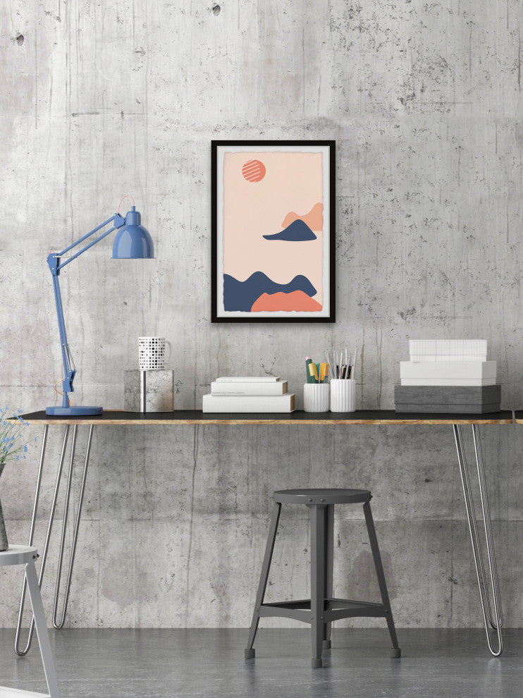 "Sun Stripes" Framed Painting Print, 8x12