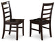 Set Of 2 Parfait Stool  Wood Seat With Lader Back