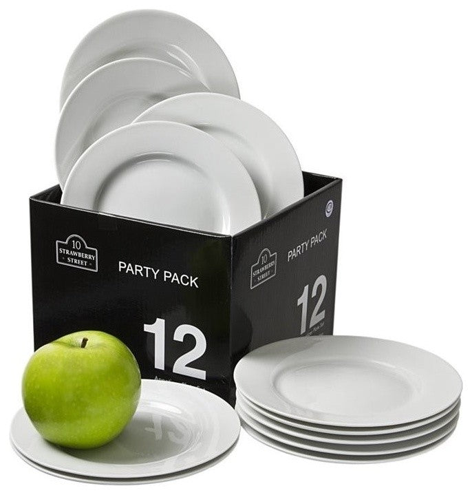 Party Packs Round Bread and Butter Plates, Set of 12
