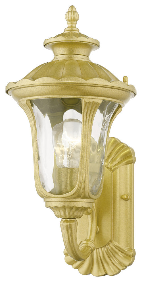 Oxford 1-Light Soft Gold Outdoor Small Wall Lantern