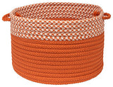 Colonial Mills Basket Houndstooth Dipped Basket Orange Round