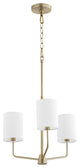 Quorum Harmony 3-Light Chandelier 657-3-80, Aged Brass