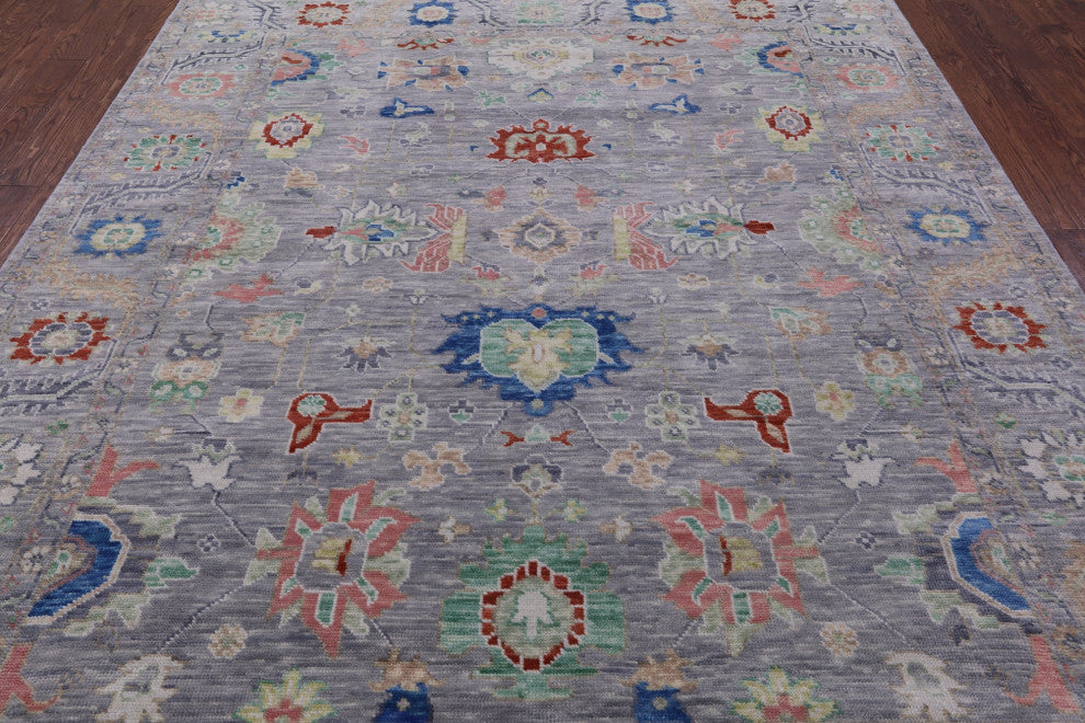 8' 4" X 10' 3" Hand Knotted Turkish Oushak Wool Rug - Q13438