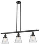 Franklin Restoration Small Cone 3 Light Island Light, Oil Rubbed Bronze, Seedy