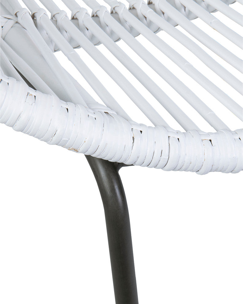 East at Main Louanne Rattan Occasional Chair, White