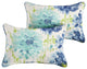 Sorra Home Gardenia Seaglass Corded Pillow, Set of 2, 18"x12"x6"