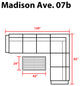 kathy ireland Madison Ave. 7 Piece Aluminum Patio Furniture Set 07b, Slate
