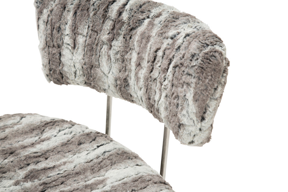 Pebble Beach Rocker Chair, Moondust and Brushed Silver