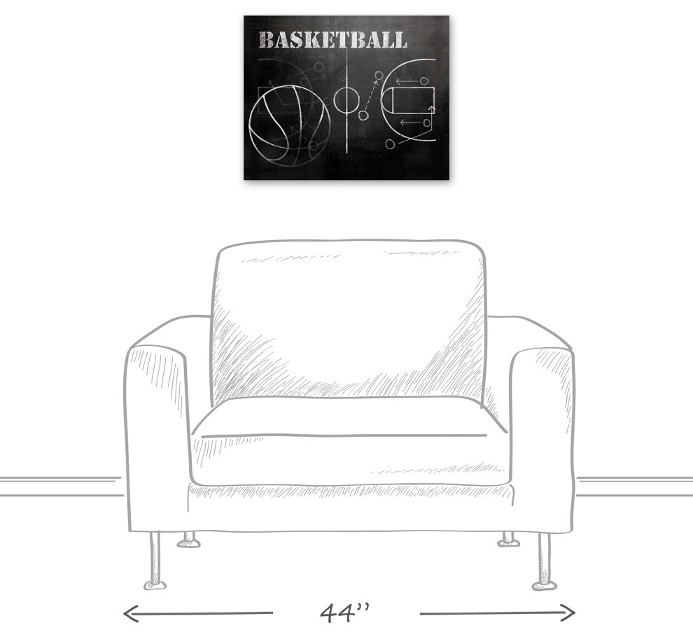 Basketball Plays 20x16 Canvas Wall Art