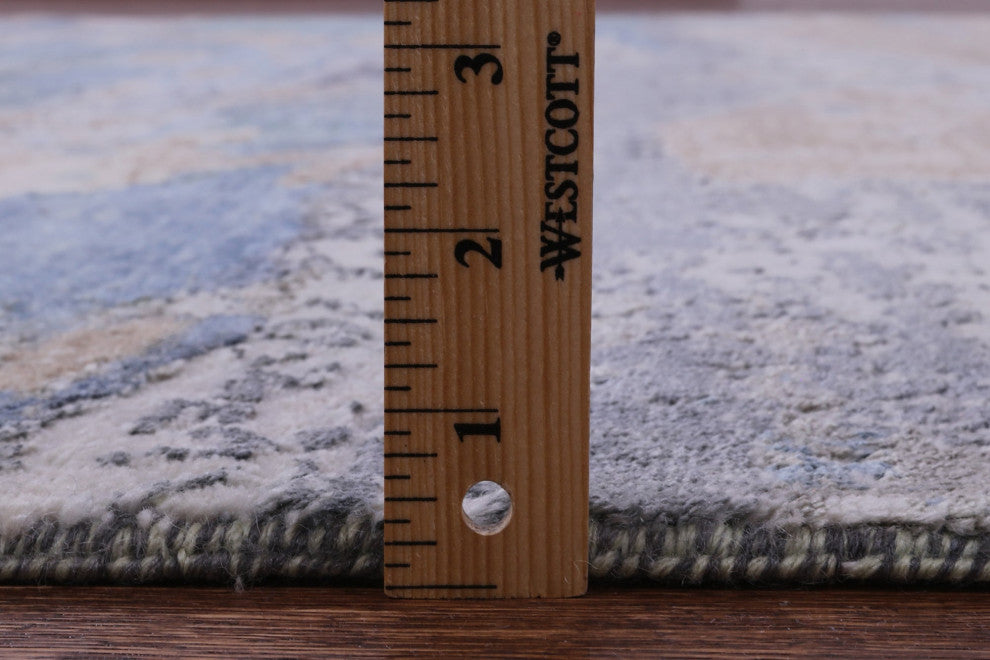 7' 11" X 10' 1" Wool & Silk Modern Handmade Rug - Q15532
