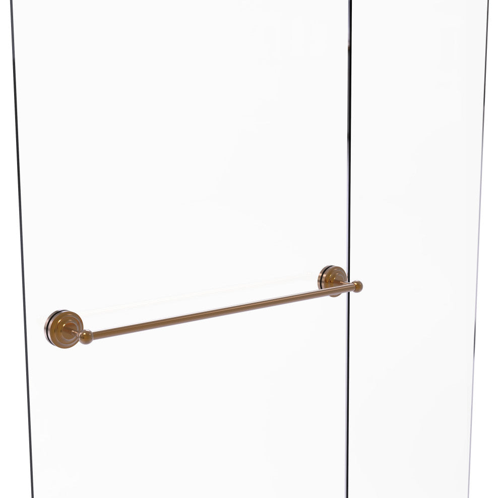 Monte Carlo 30" Shower Door Towel Bar, Brushed Bronze
