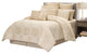 Feruza 13 Piece Floral Bed, a Bag, Gold, King