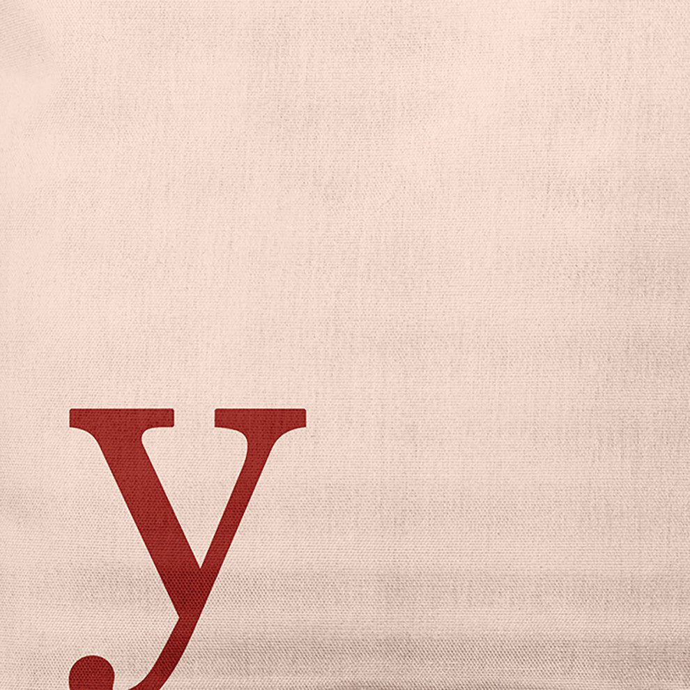 16"x16" Modern Monogram Decorative Throw Pillow, Maple Red