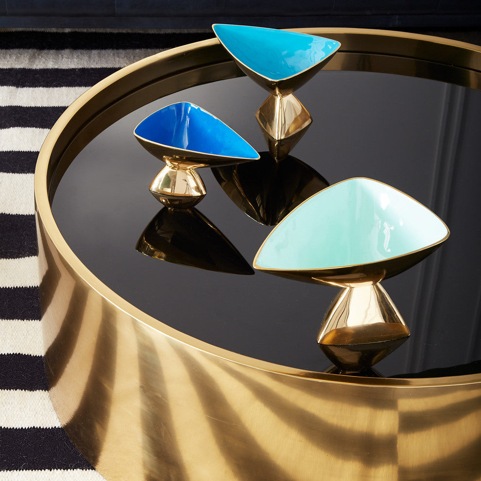 Alphaville Cocktail Table, Honed Brass
