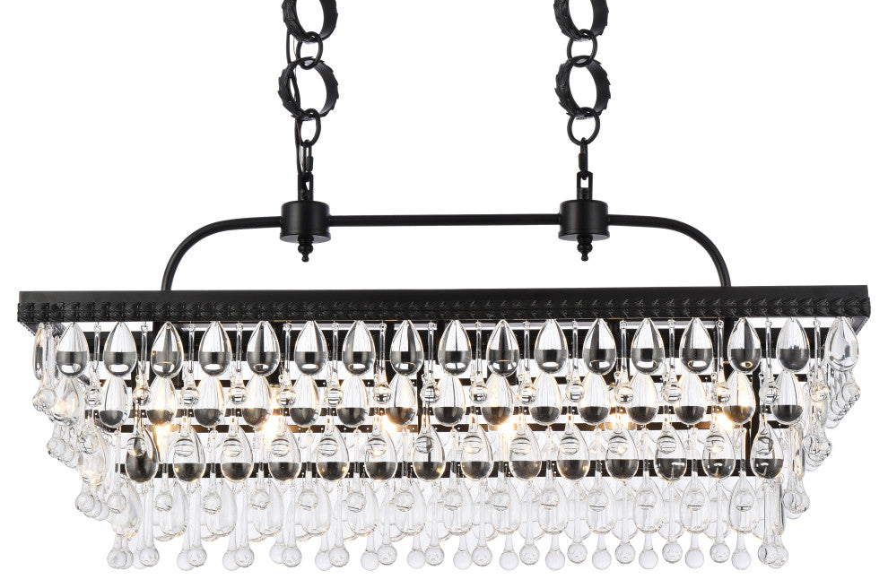 Nasir 32" Rectangle Pendant, Black