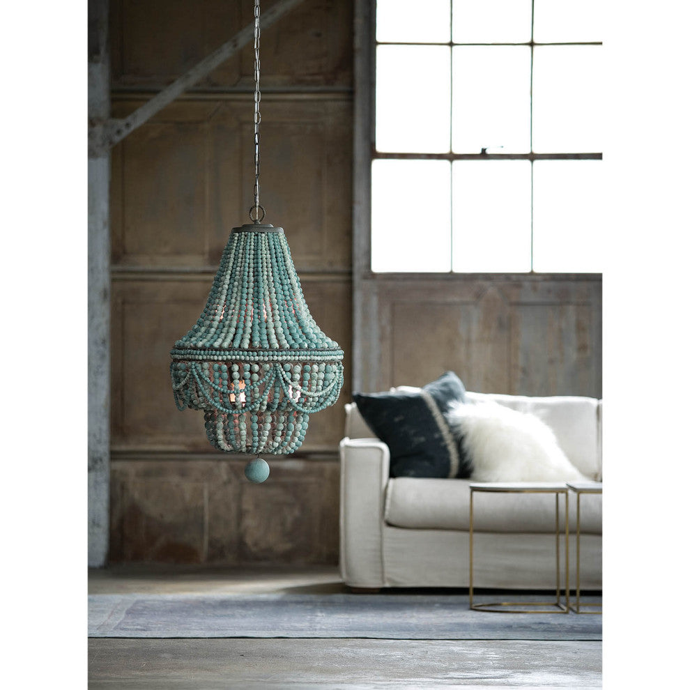 Malibu Chandelier, Weathered Blue
