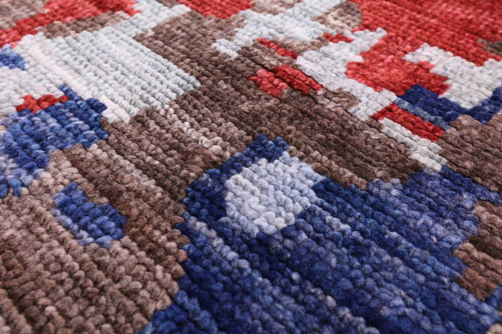Modern Hand Knotted Wool Rug 9' 0" X 12' 3" Q8577
