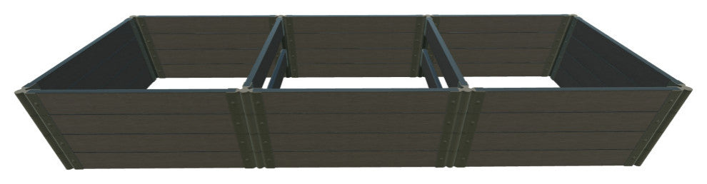 Weathered Wood Raised Garden 4'x12'x22" 2" Profile