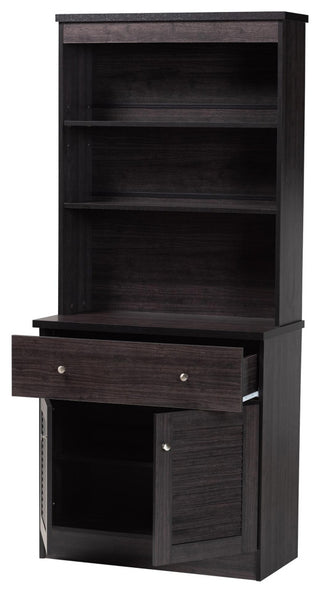 Baxton Studio Agni China Cabinet in Dark Brown