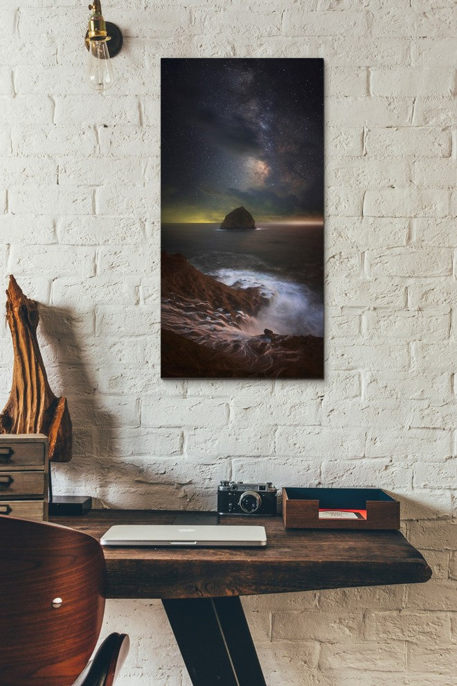 Epic Graffiti "Kiwanda Skies" by Darren White, Giclee Canvas Wall Art, 12"x24"