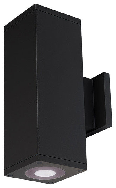 Cube Architectural 5" Ultra Narrow LED Up and Down Wall-Light 2700K, Black
