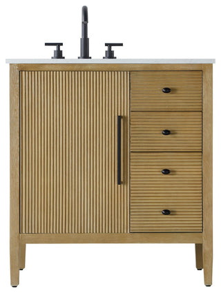 Elegant Lighting VF29632 Blakely 32" - Linen Oak