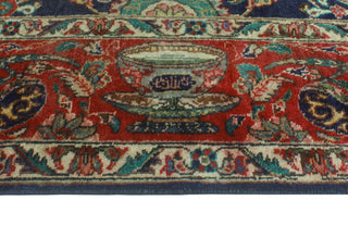 Super Vintage Distressed Norene Navy/Red Rug, 8'0 x 11'3