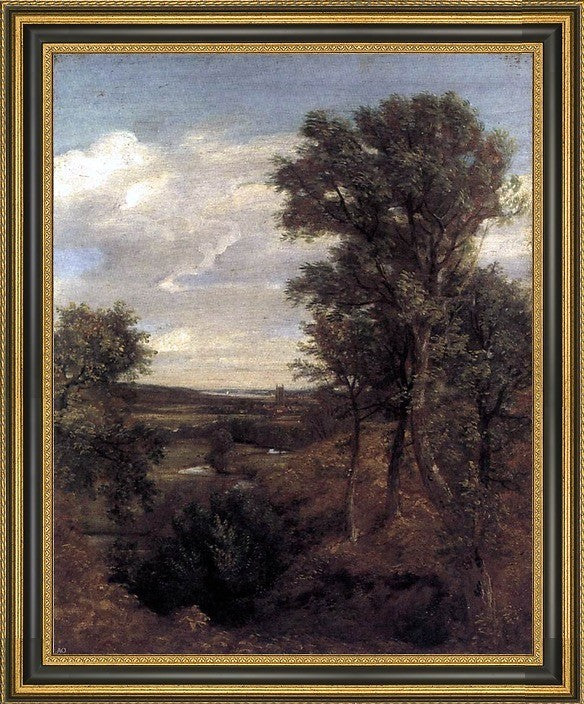 John Constable Dedham Vale Framed Premium Canvas Print, 20"x25"