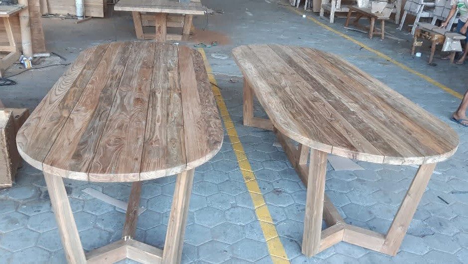 Oval Teak Outdoor Dining Table