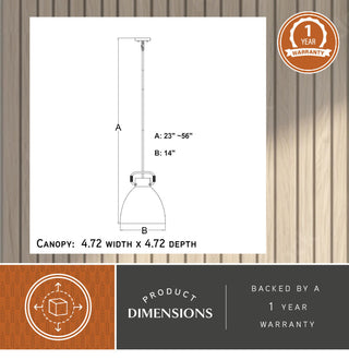 Madrona 1 Light Black Contemporary Pendant Light Clear Glass, Black