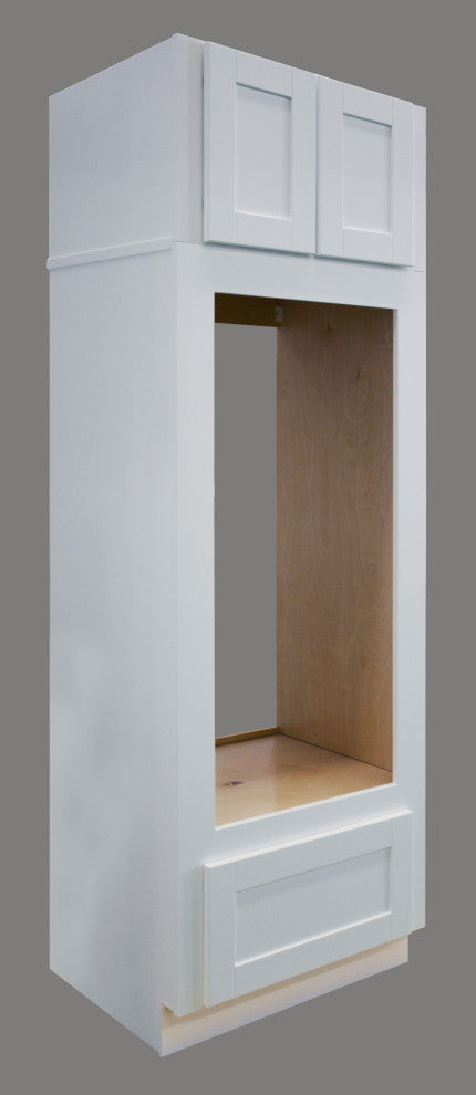 Shaker Hill Series Kitchen Oven Cabinet With Soft Close Glides, 30"x90"x24"