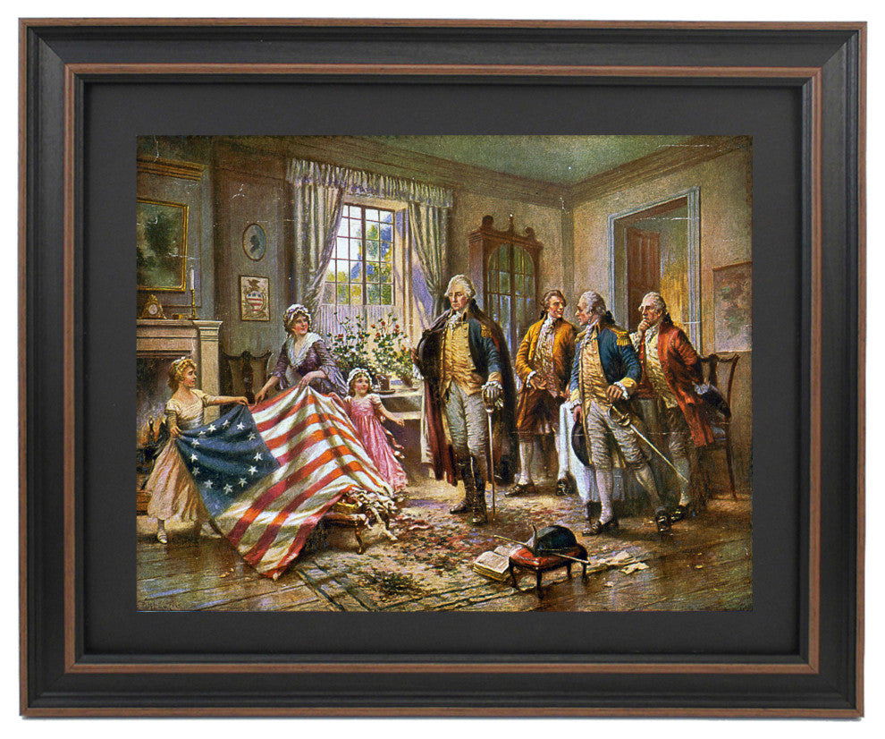Framed The Birth Of Old Glory, 1912 by Edward Moran