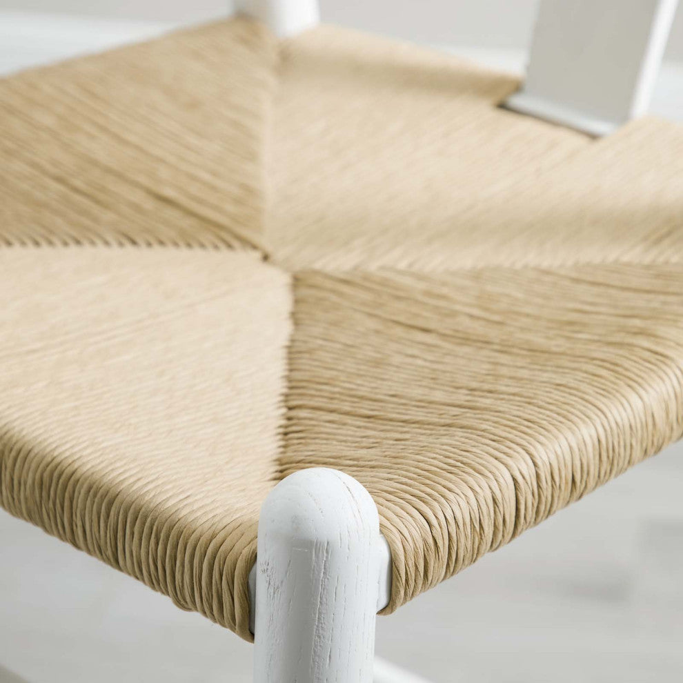 Counter Stool Chair, Wood, White, Modern, Bar Cafe Bistro Restaurant Hospitality