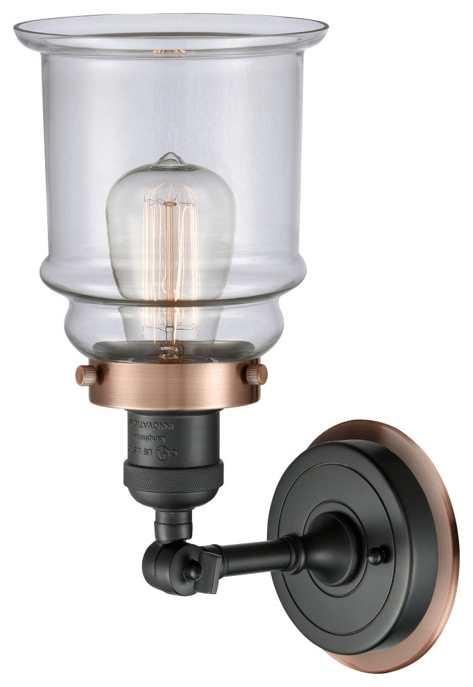 INNOVATIONS LIGHTING 203BK-BPAC-HRAC-G182 Canton 1 Light Mixed Metals Sconce
