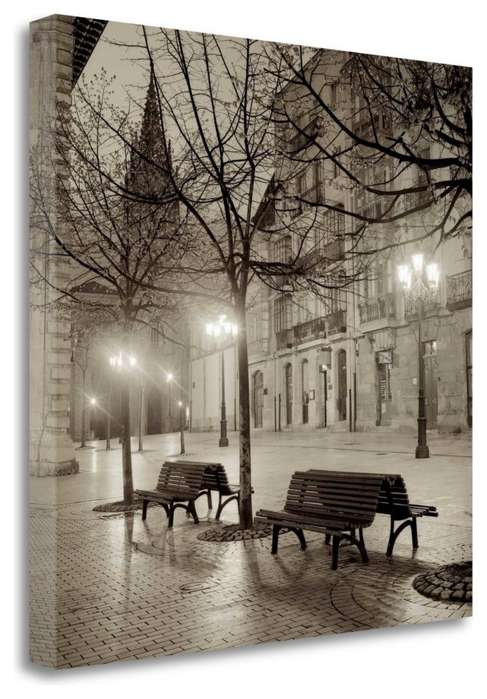 "Oviedo Cathedral Y Bancs - 2" By Alan Blaustein, Giclee on Gallery Wrap Canvas